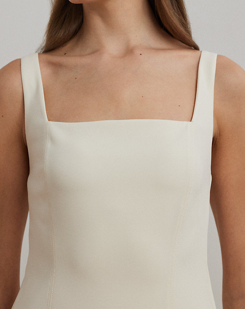 Stretch Crepe Sleeveless Cocktail Dress