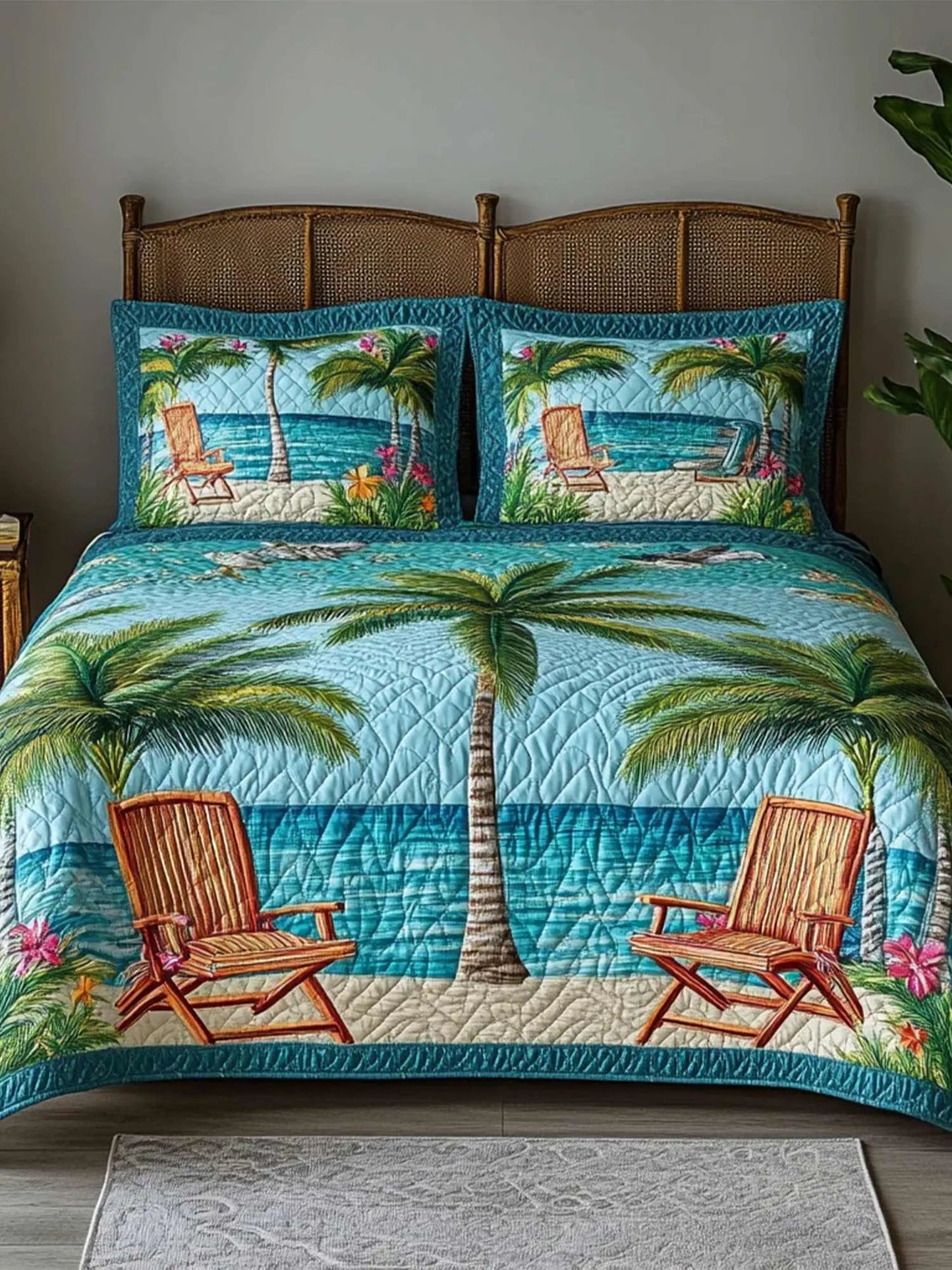 Shore Break 3-Piece  Quilted Bedding Set