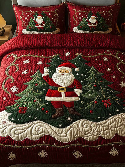 Santa Workshop 3-Piece Quilted Bedding Set
