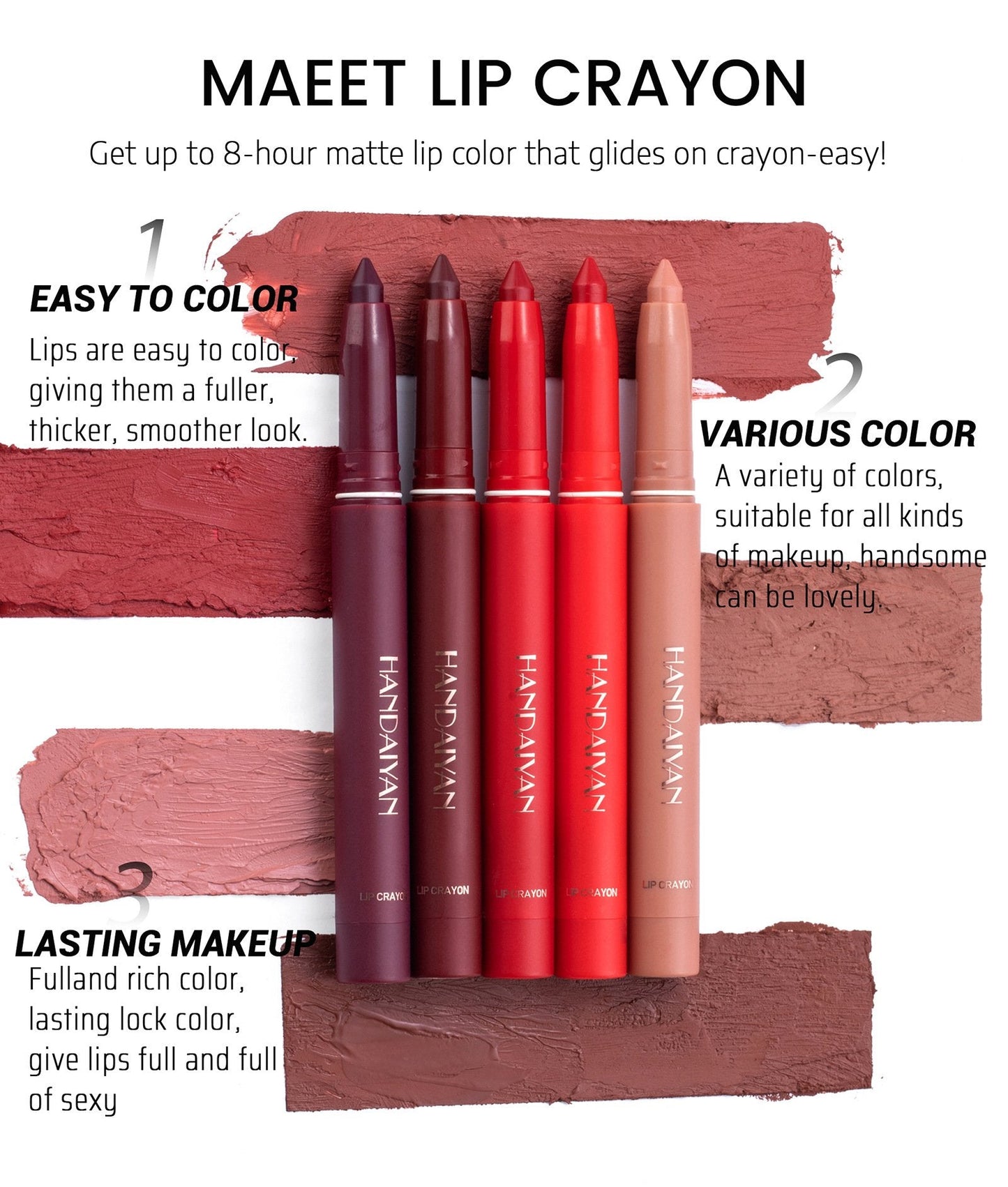 💋Rotating Sharpenable Matte Lipstick Pencils