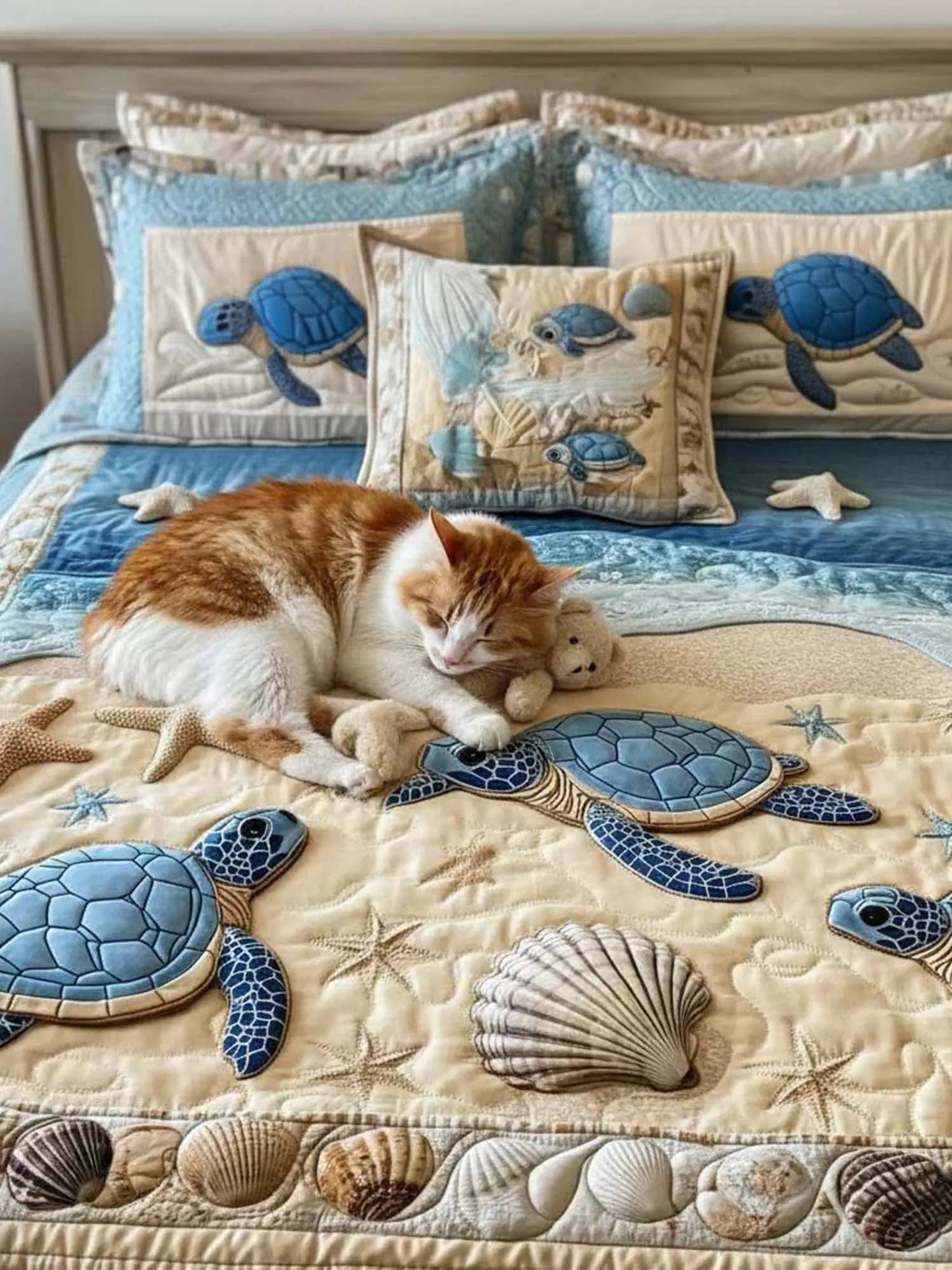 Ocean Waves 3-Piece Quilted Bedding Set