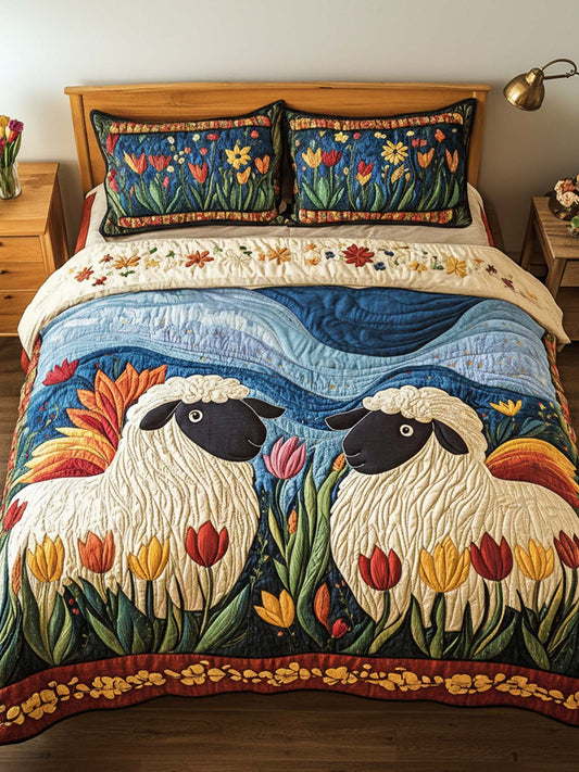 Sheep 3- Piece Quilted Bedding Set