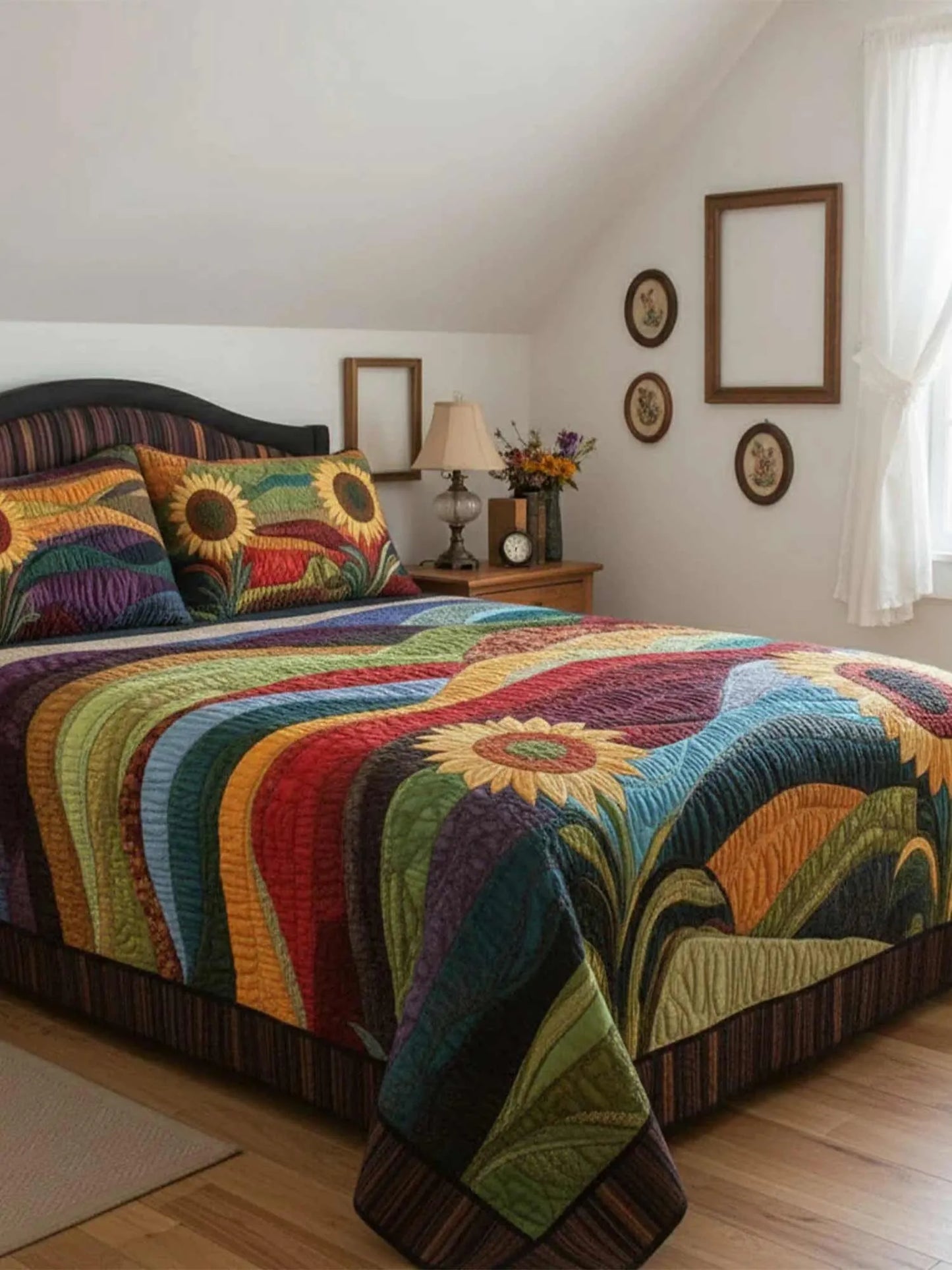 Country SunflowerDreams 3-Piece  Quilted Bedding Set