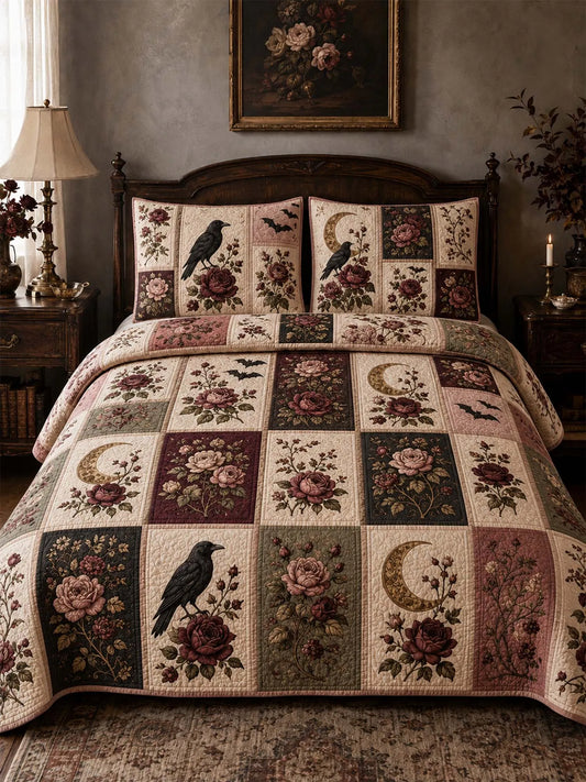 Raven Rose Moonlight Quilted 3-Piece Bedding Set