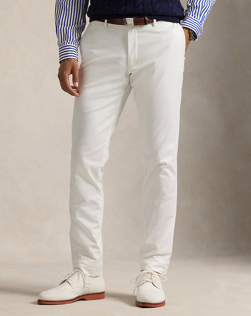 Stretch Slim Fit Chino Trouser White