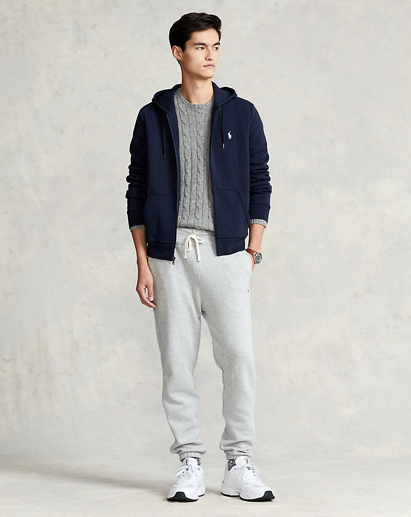 Double-Knit Full-Zip Hoodie Aviator Navy
