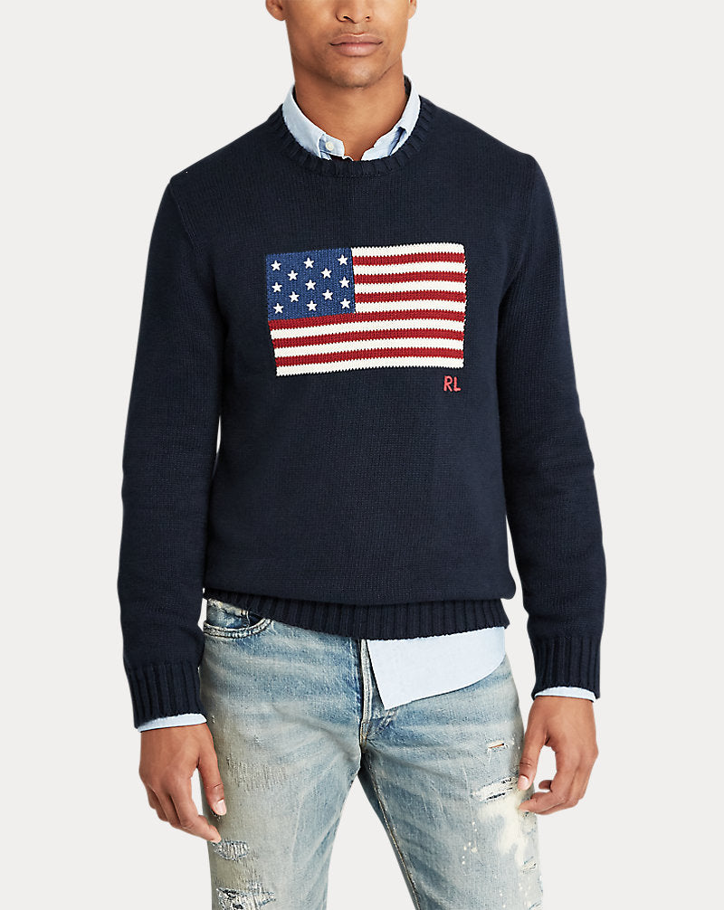The Iconic Flag Jumper Navy