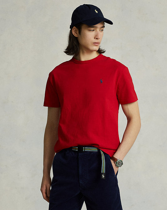 Classic Fit Jersey Crewneck T-Shirt Red