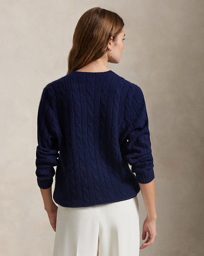 The Iconic Cable-Knit Cashmere Jumper Bright Navy