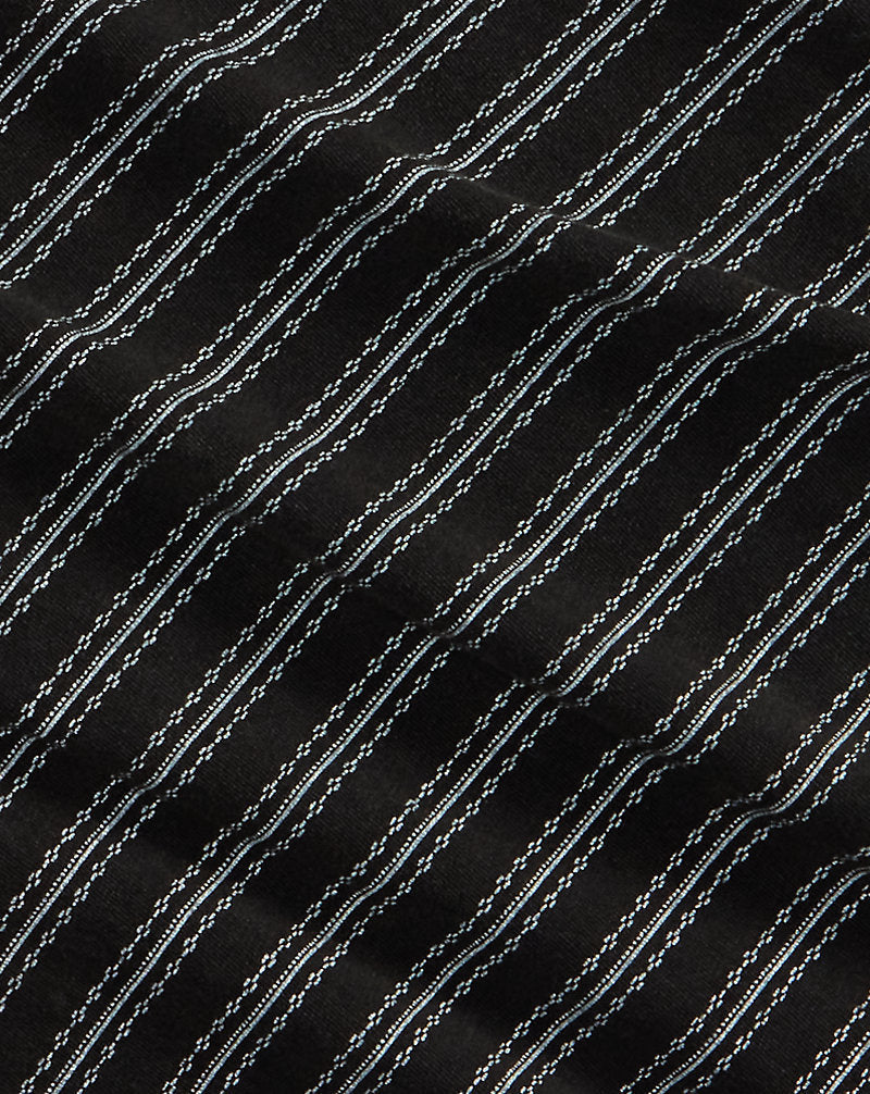 Indigo Striped Jacquard T-Shirt Black Multi