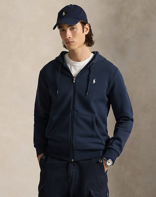 Double-Knit Full-Zip Hoodie Aviator Navy