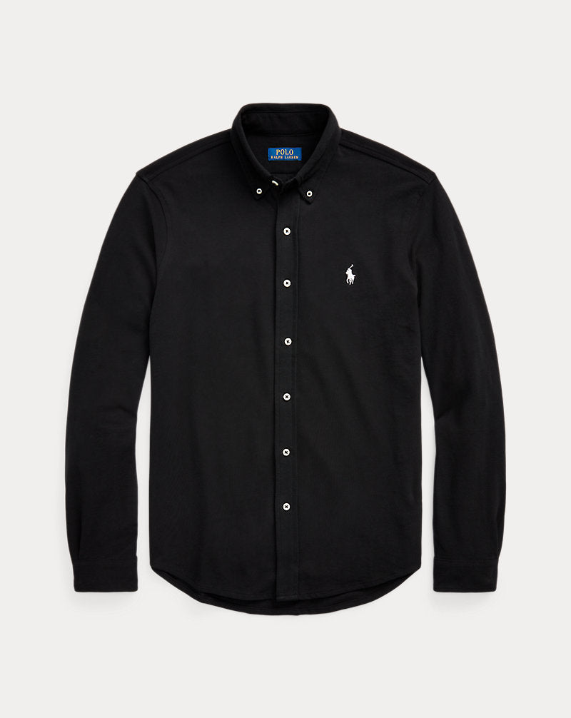 Featherweight Mesh Shirt Polo Black