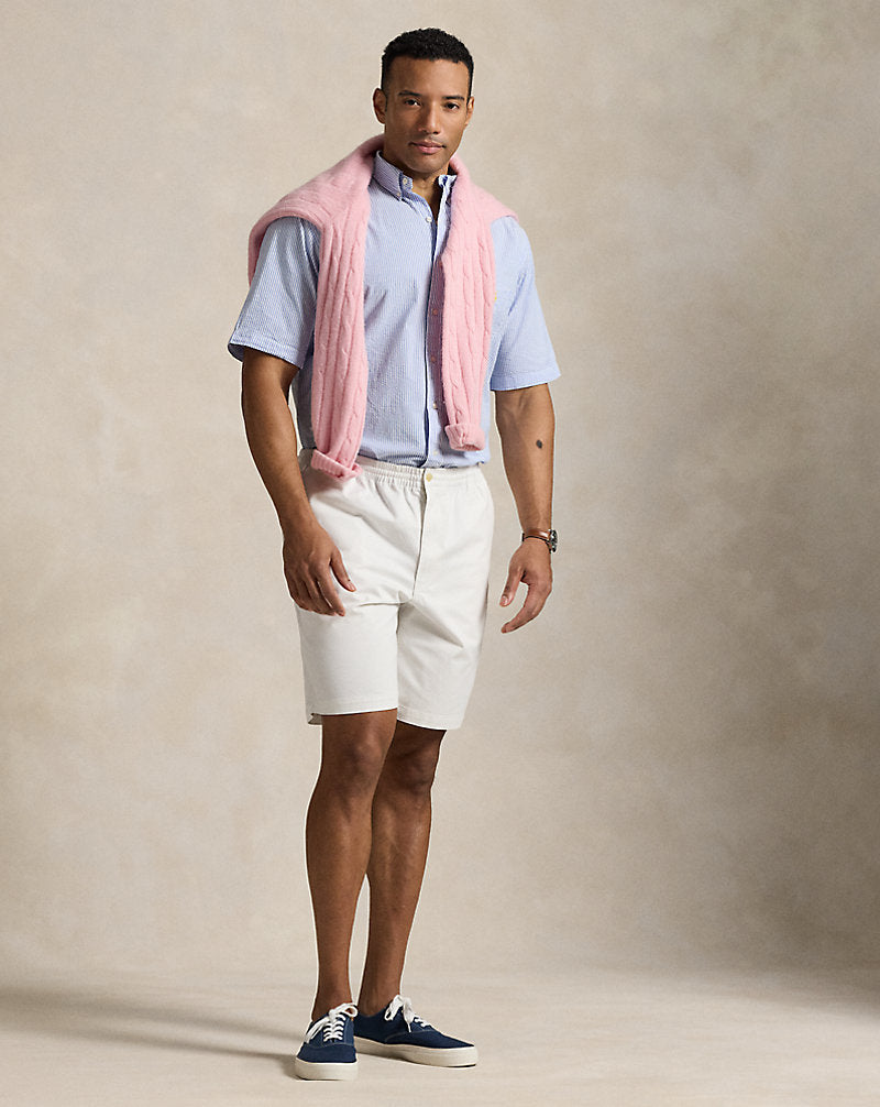 Striped Seersucker Shirt Blue/White