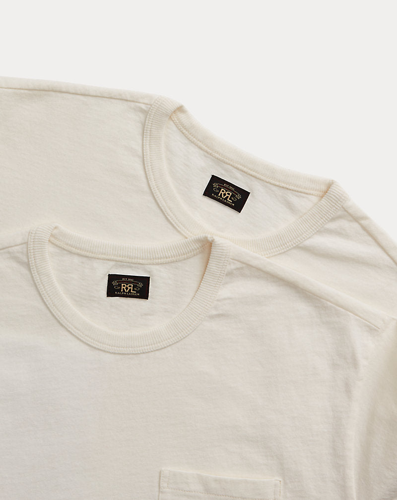 Garment-Dyed Pocket T-Shirt Two-Pack Warm White