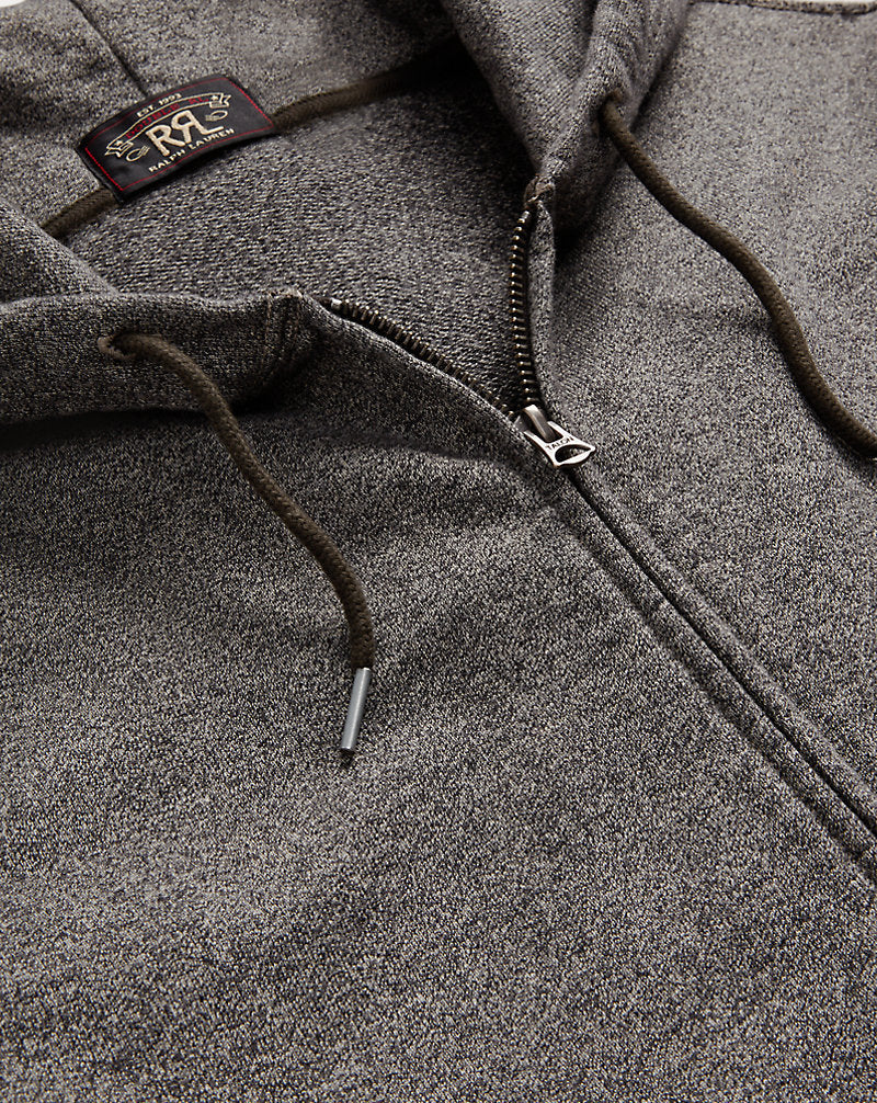 French Terry Full-Zip Hoodie Charcoal Heather