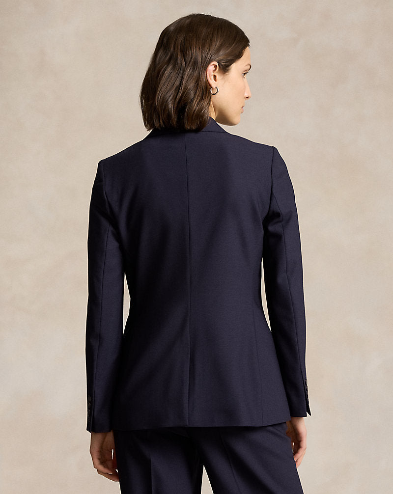 Stretch Wool Blazer Navy