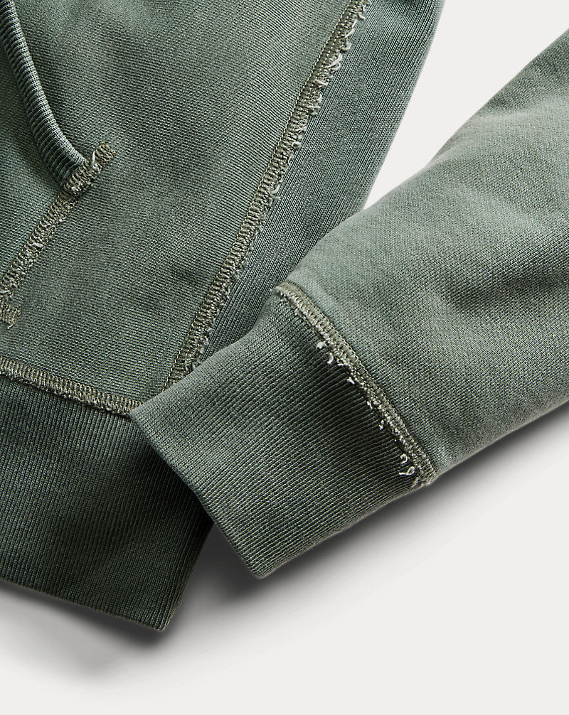 Garment-Dyed Fleece Hoodie Collegiate Green