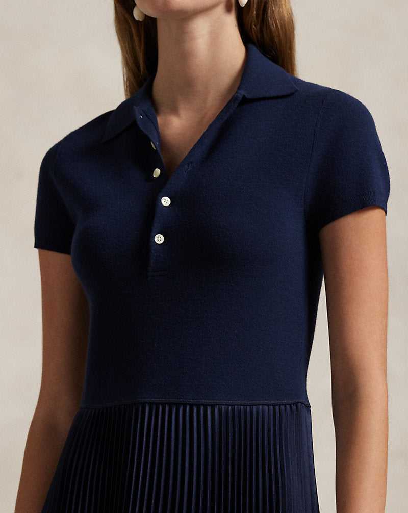 Polo Jumper-Bodice Dress Hunter Navy