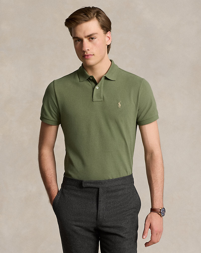 Custom Slim Fit Mesh Polo Shirt Garden Trail/c8668