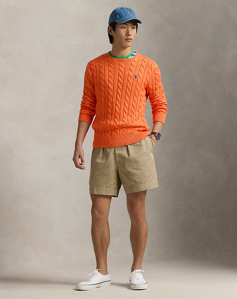 Cable-Knit Cotton Jumper Spring Melon