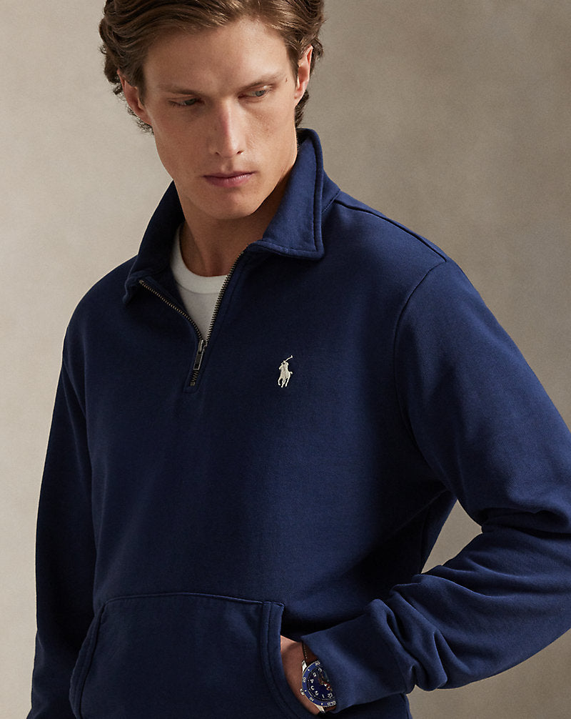 Loopback Fleece Quarter-Zip Sweatshirt Cruise Navy