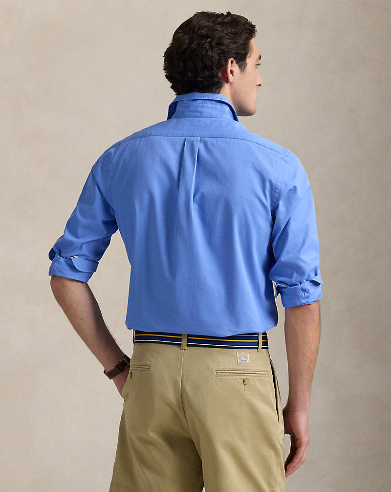 Custom Fit Twill Shirt Harbour Island Blue