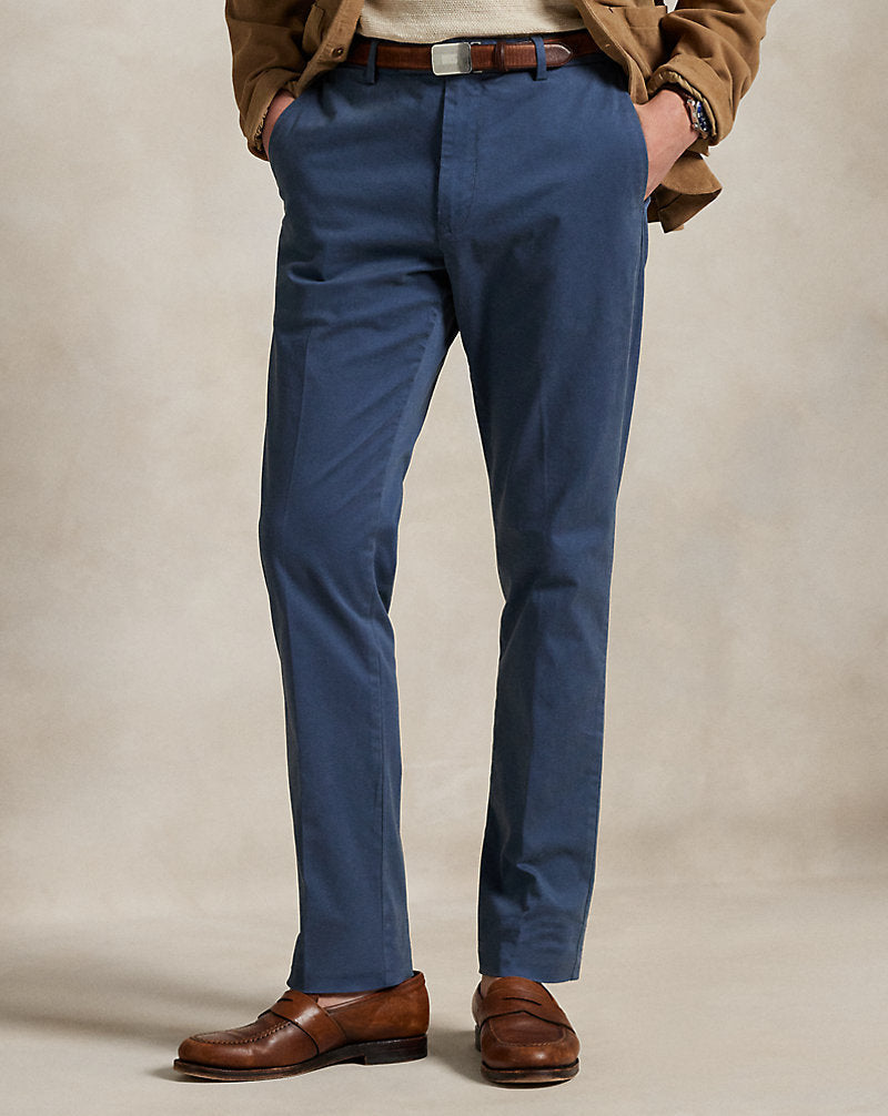 Jarrett Stretch Slim Fit Sateen Trouser Blue Corsair