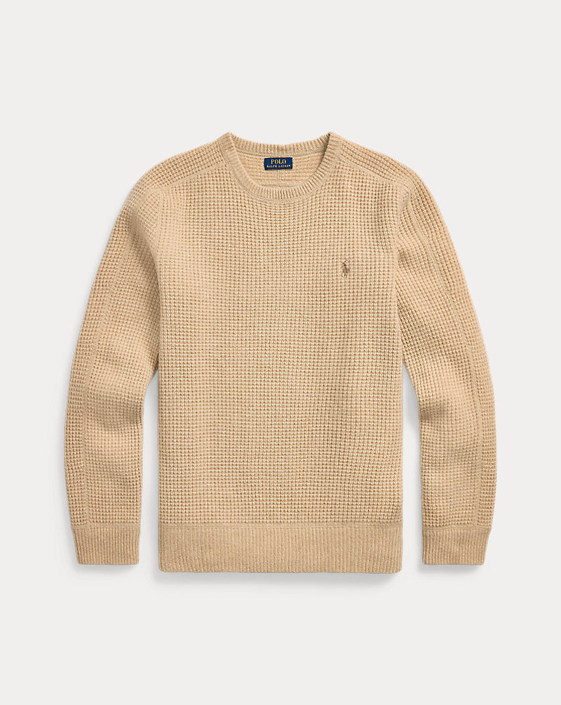 Waffle-Knit Wool-Alpaca Jumper Dune Melange