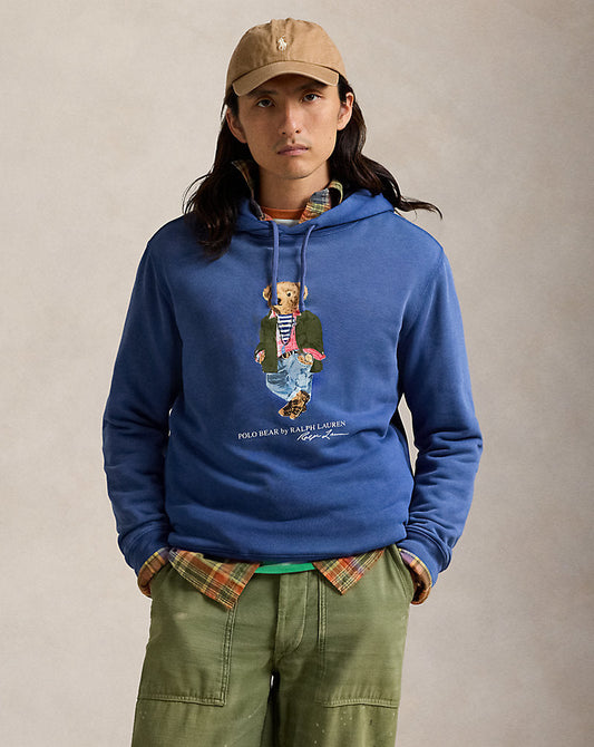 Polo Bear Garment-Dyed Fleece Hoodie Nw Iris Blu Sw Explr