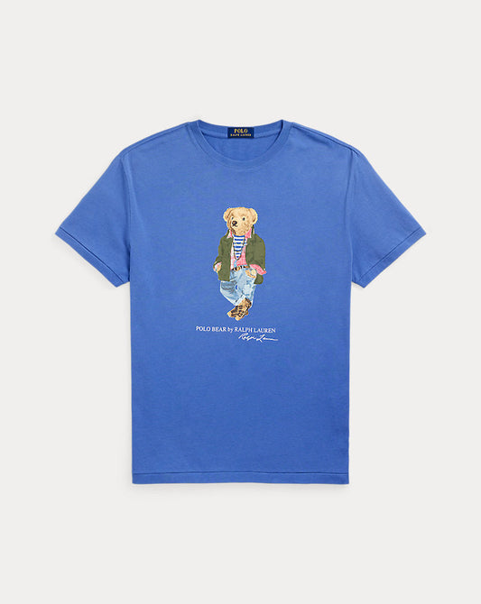 Classic Fit Polo Bear Jersey T-Shirt Nw Iris Blu Sw Explr