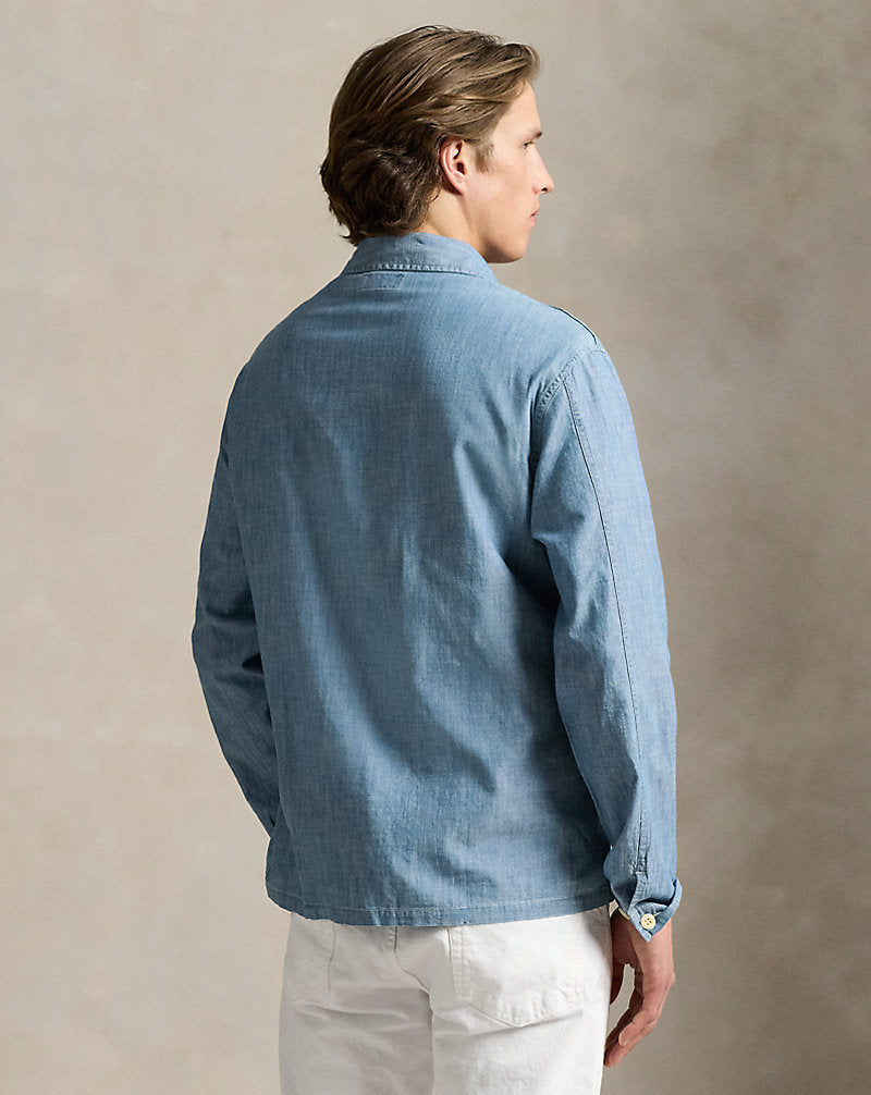Indigo Chambray Overshirt Medium Indigo
