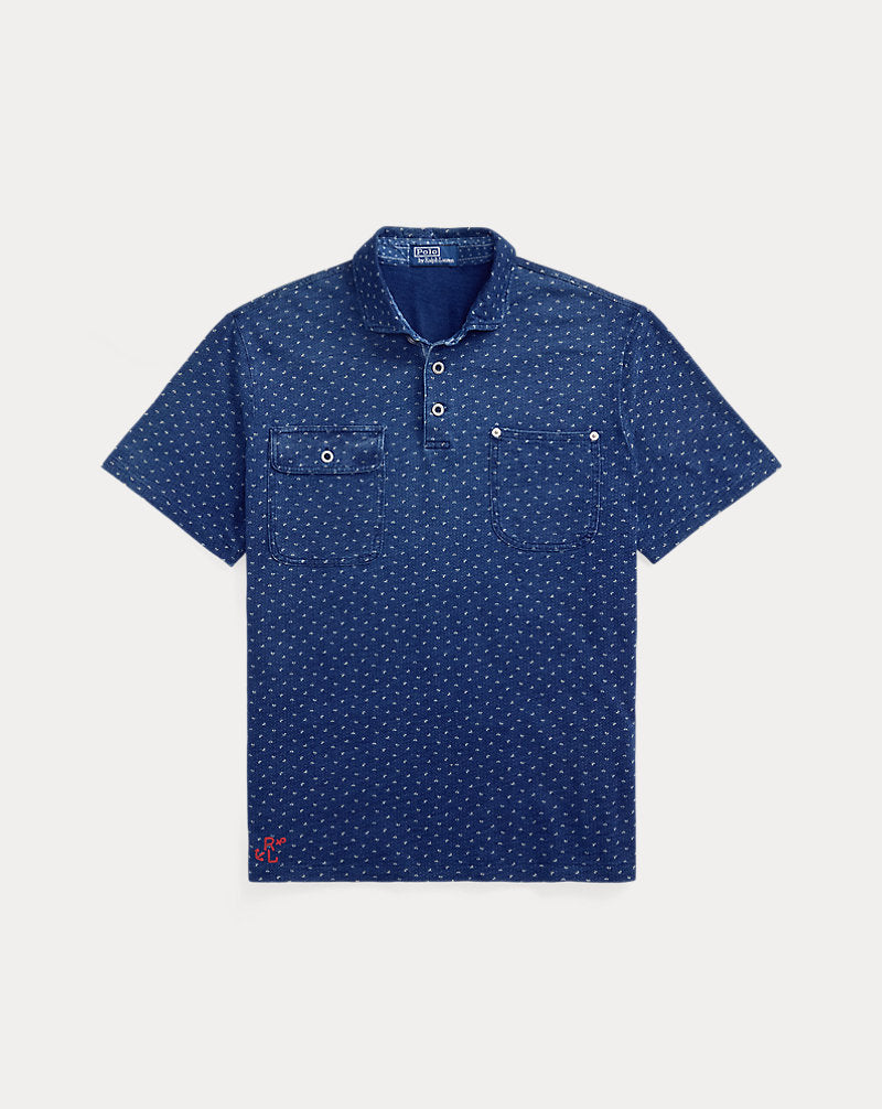 Classic Fit Indigo Jersey Polo Shirt Dark Indigo