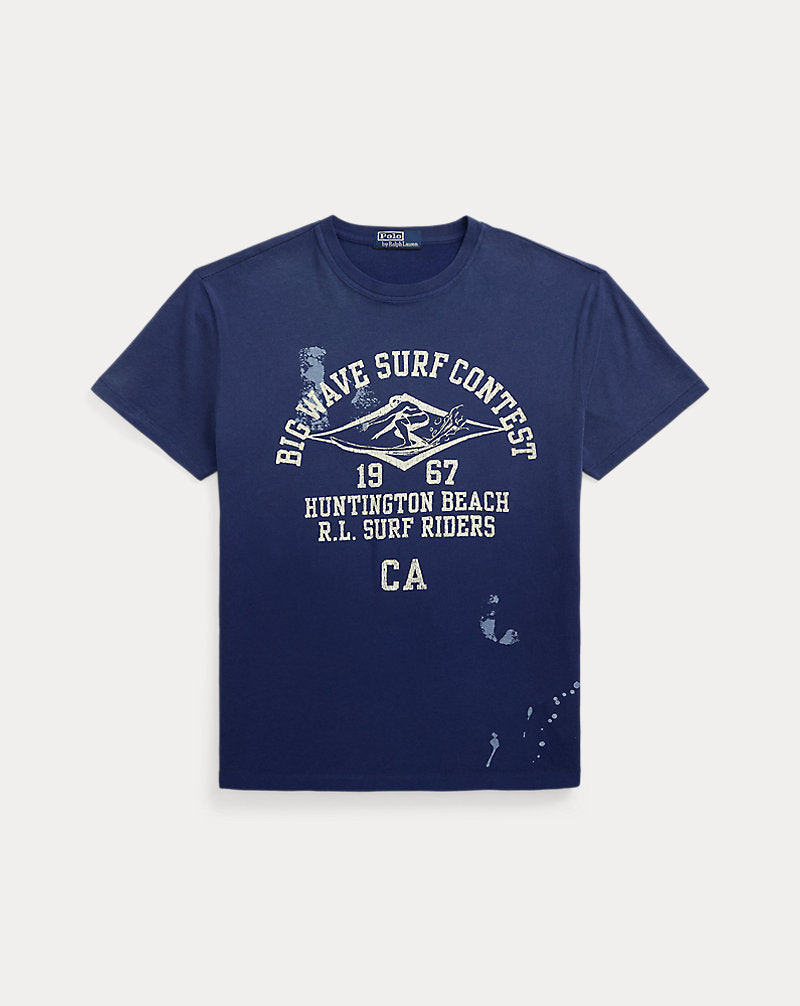 Classic Fit Jersey Graphic T-Shirt Classic Navy