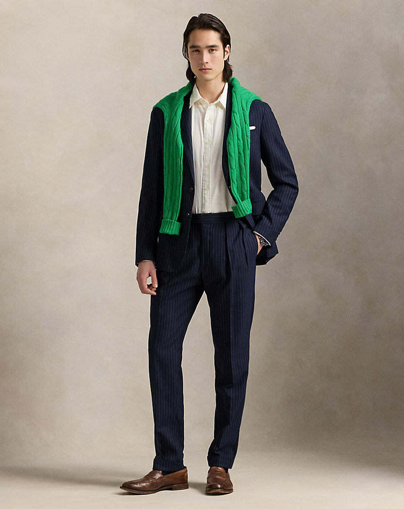 Custom Fit Linen-Cotton Shirt Deckwash White