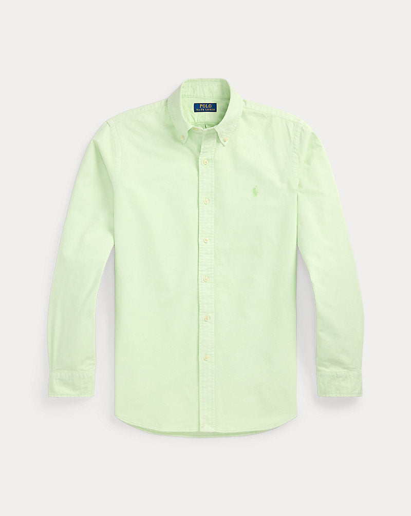 Custom Fit Mineral-Dyed Oxford Shirt Leaf
