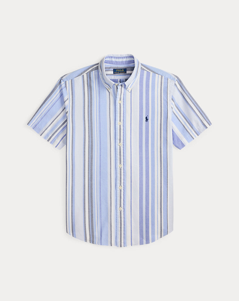Custom Fit Striped Oxford Shirt Blue Multi