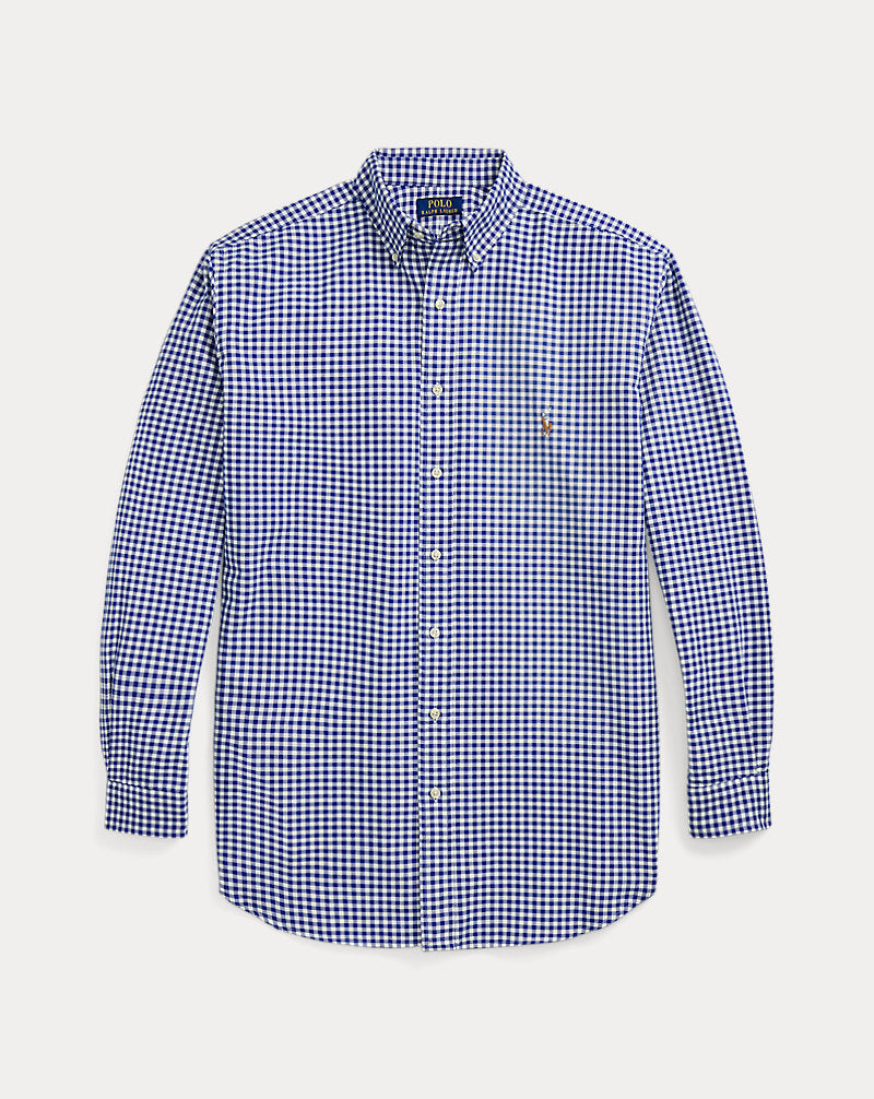Gingham Oxford Shirt Royal/White