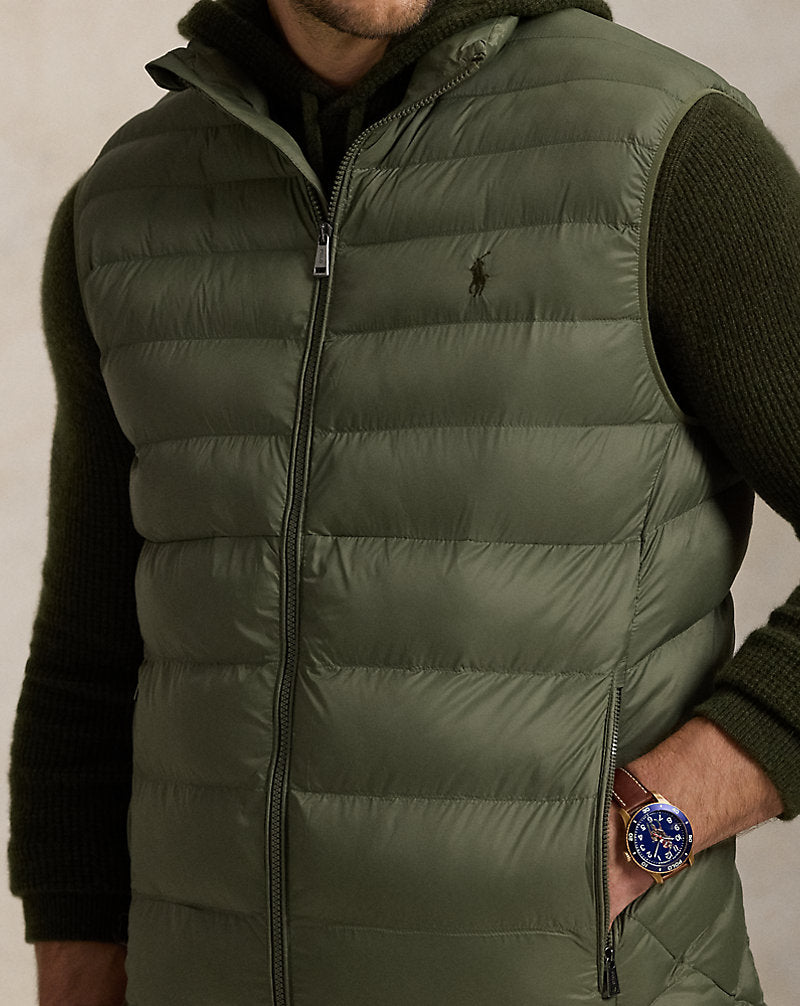 The Colden Packable Gilet Cruise Olive