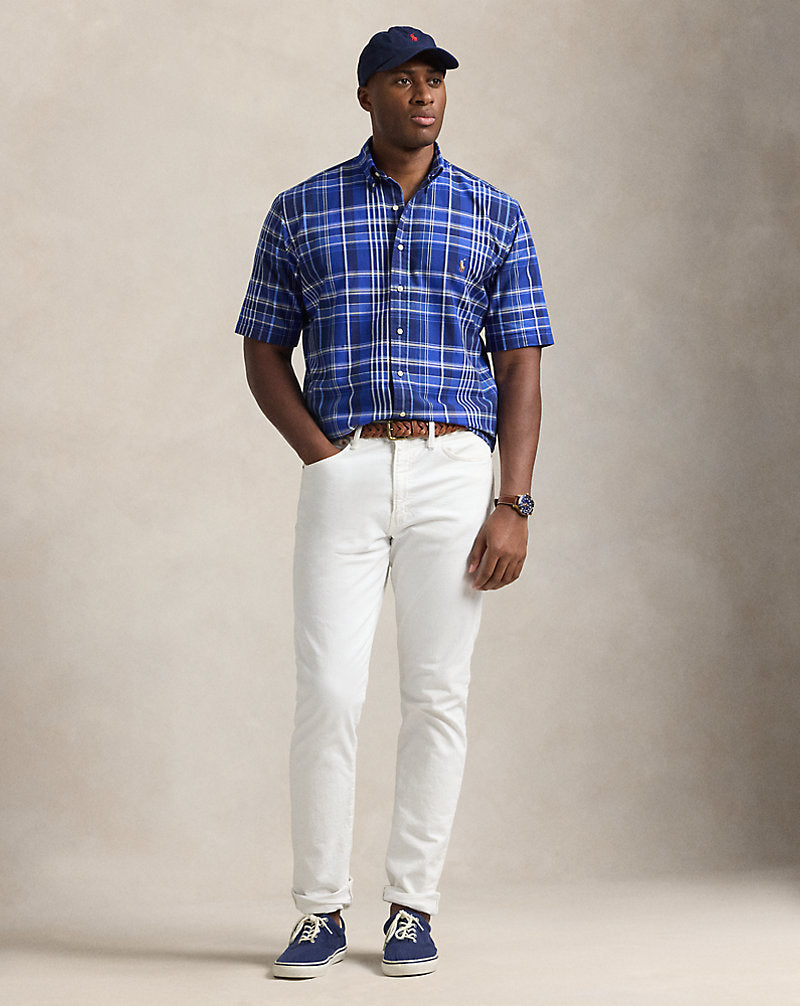 Plaid Oxford Shirt Blue Multi