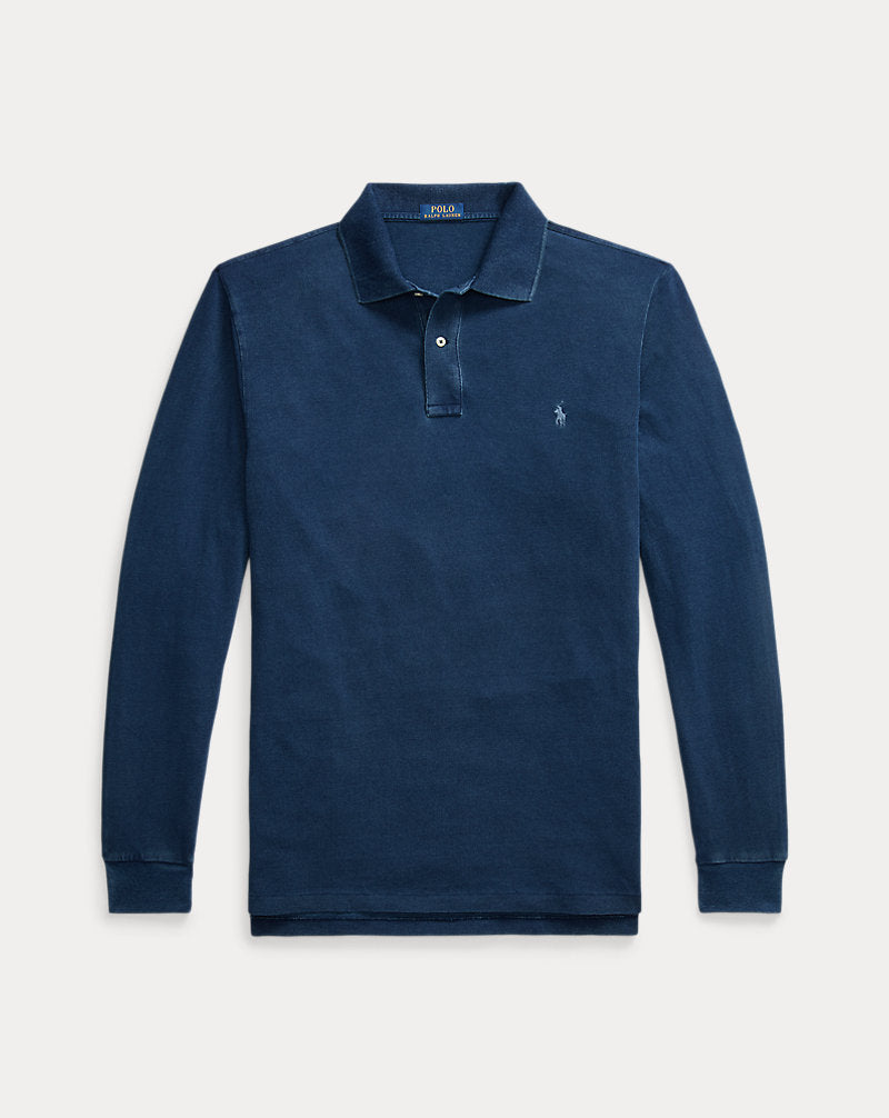Indigo Mesh Polo Shirt Dark Indigo