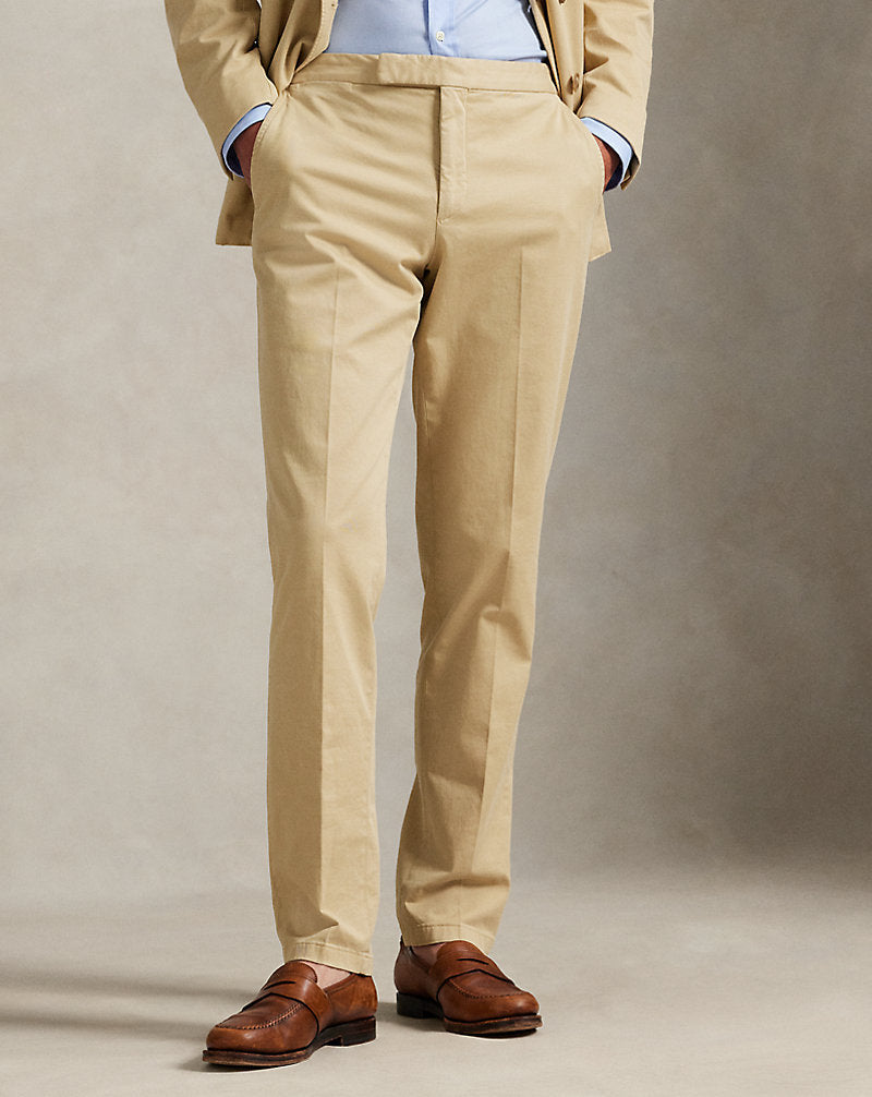 Garment-Dyed Stretch Chino Suit Trouser Tan