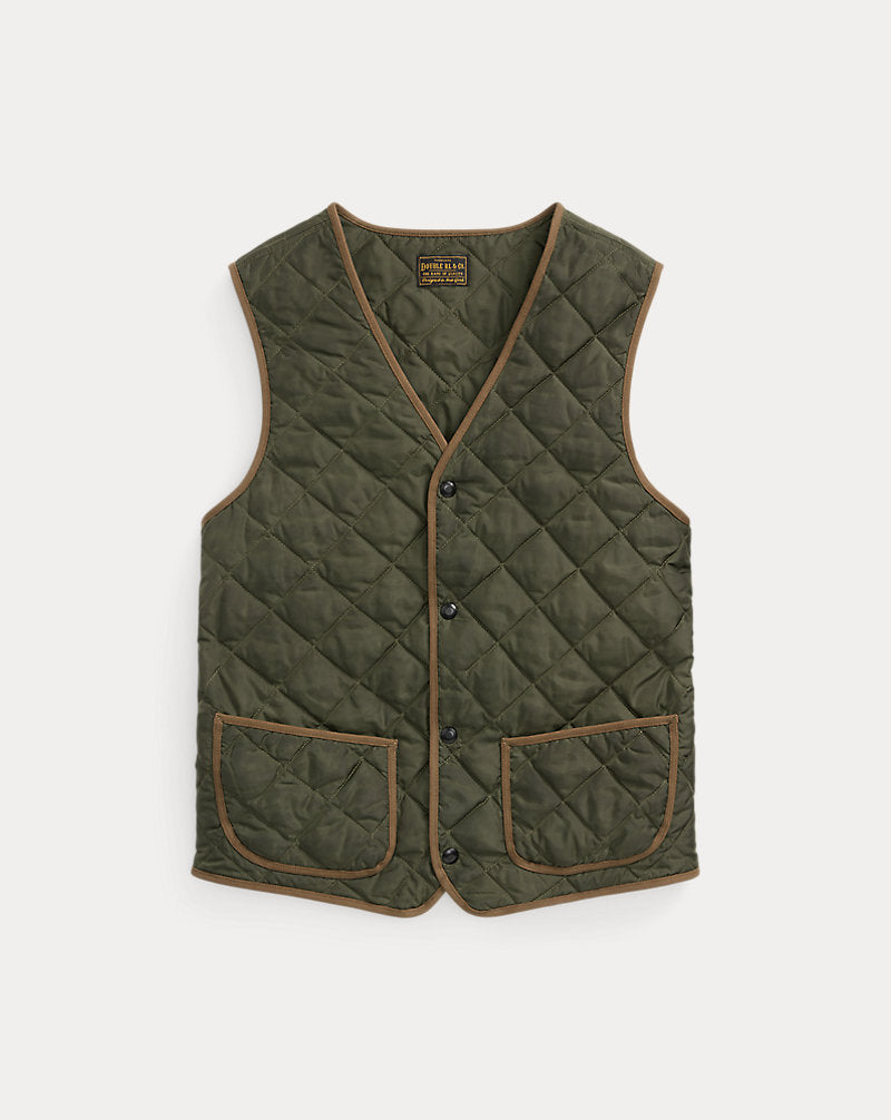 Quilted Liner Gilet Dark Green