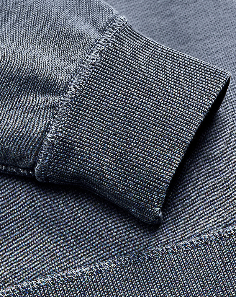 Garment-Dyed French Terry Sweatshirt Navy