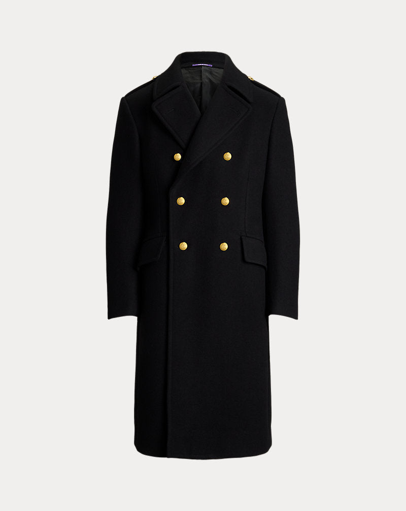 Hand-Tailored Wool-Cashmere Topcoat Black