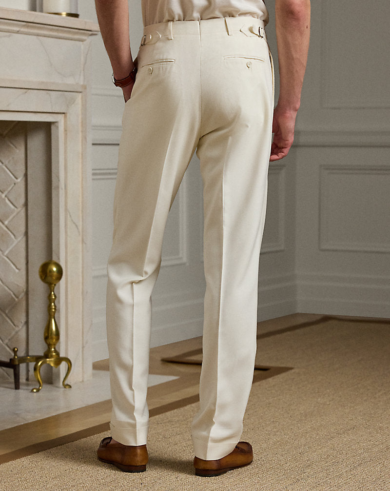 Gregory Handmade Panama-Weave Trouser Classic Cream